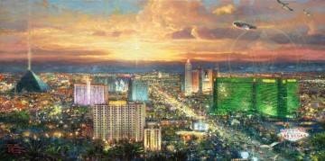  Kinkade Pintura - Viva Las Vegas Thomas Kinkade